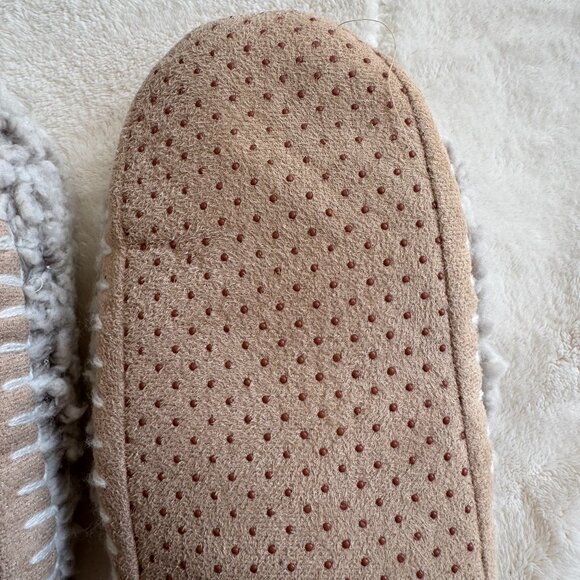 EUC Free People So Soft Sherpa Ballerina Slipper Socks, Gray/Ivory, Size S/M 5-7 - Picture 11 of 14